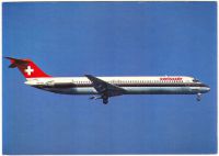 Postkarte mit: Swissair DC-9-51 (1)